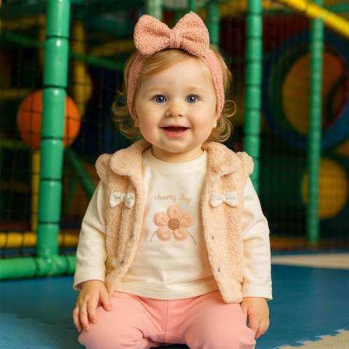 Βρεφικό Σετ Cherry Baby 3 τεμαχίων Pink retro flower set 722789